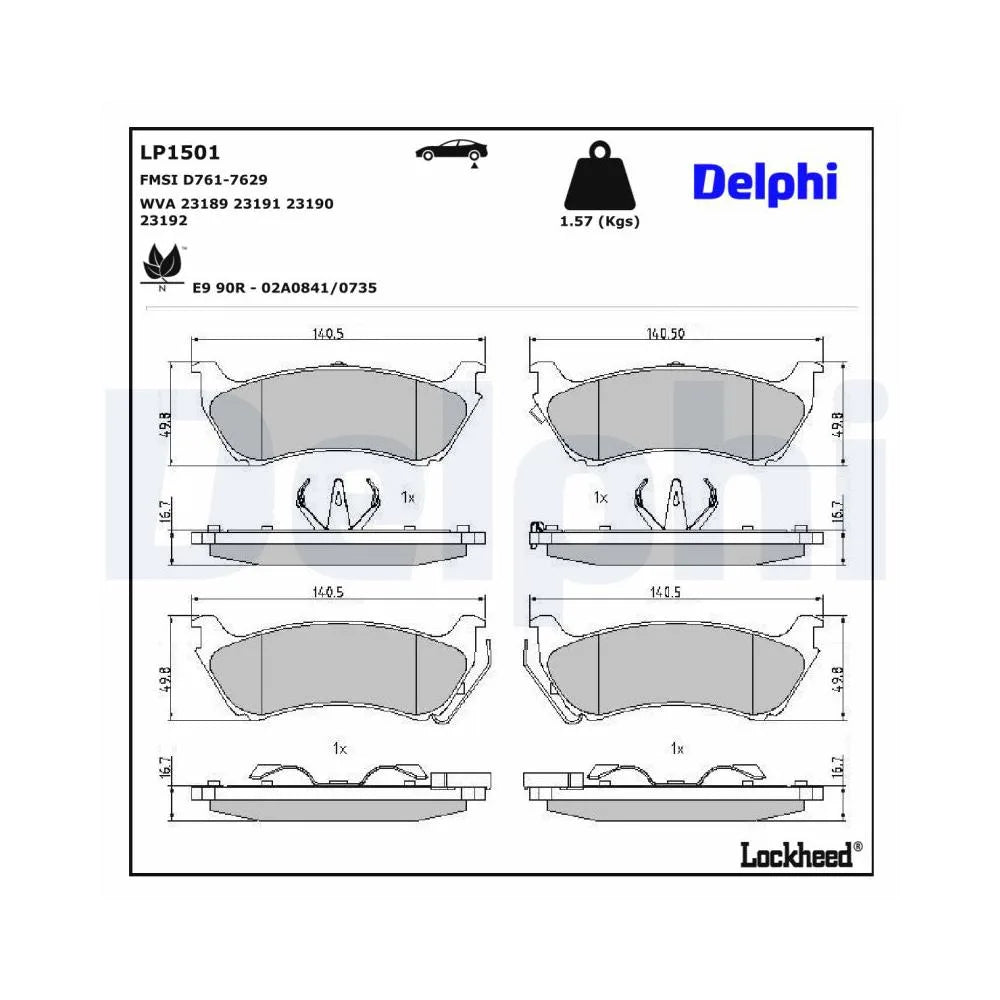 Placute Frana Delphi pentru Mercedes-Benz M Class - LP1501