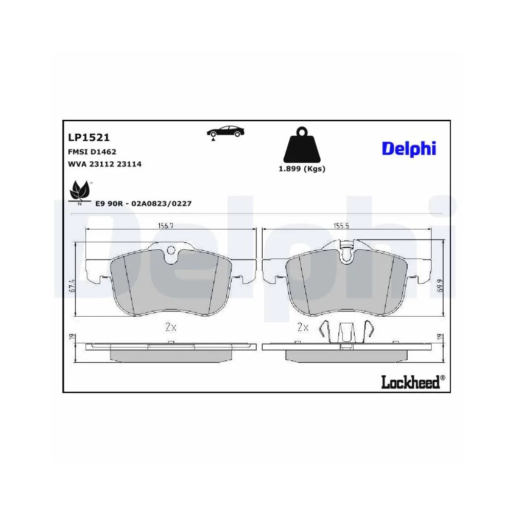 Placute Frana Delphi - LP1521