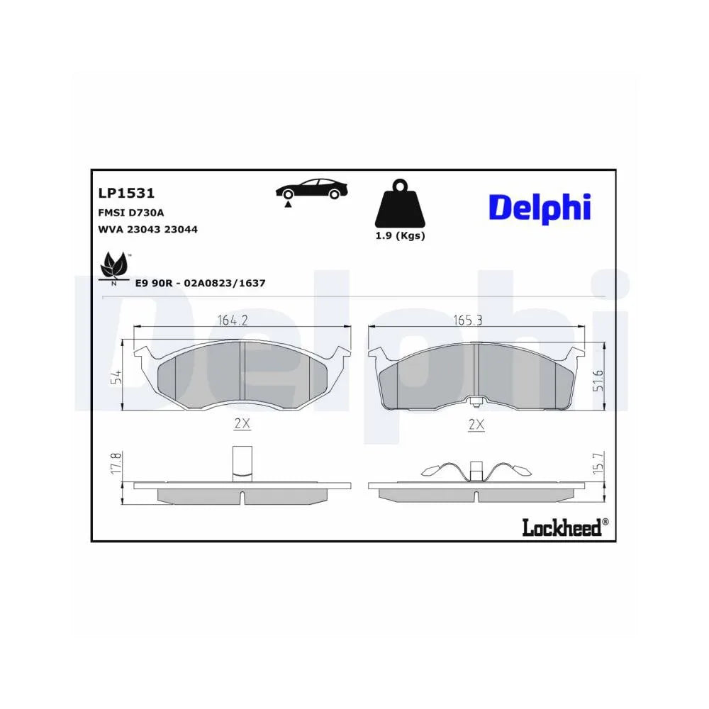 Placute Frana Delphi - LP1531