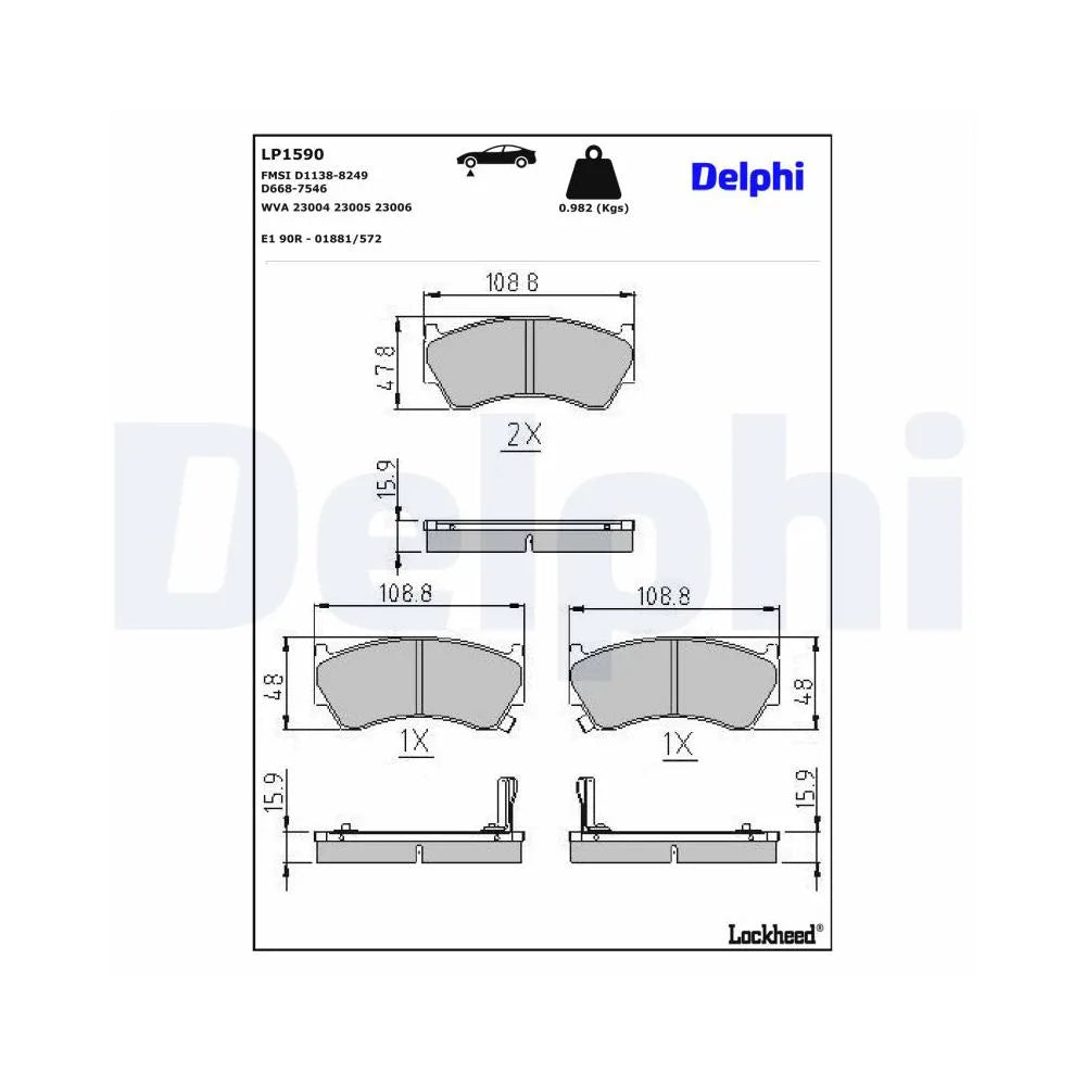 Placute Frana Delphi - LP1590
