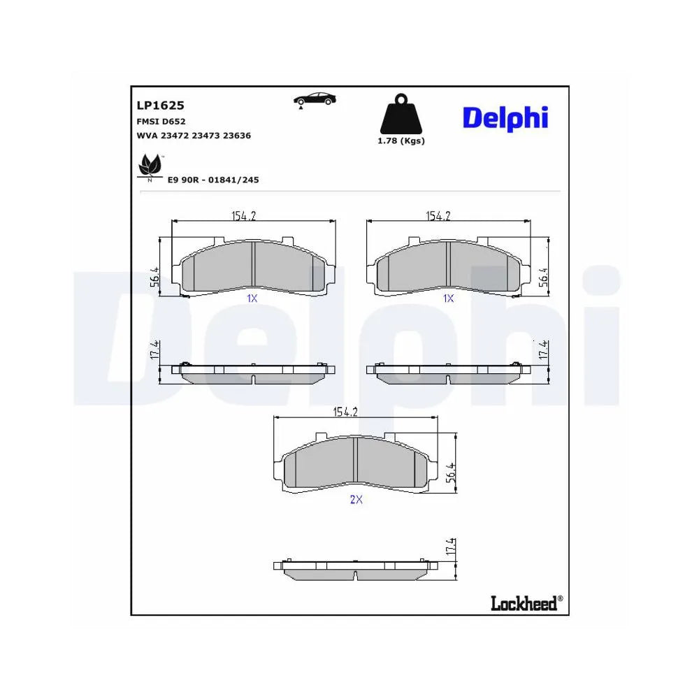 Placute Frana Delphi - LP1625