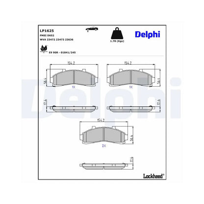 Placute Frana Delphi - LP1625