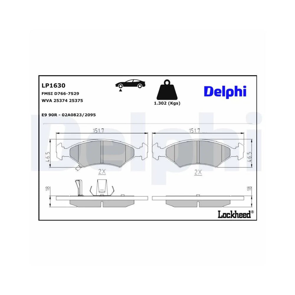 Placute Frana Delphi - LP1630