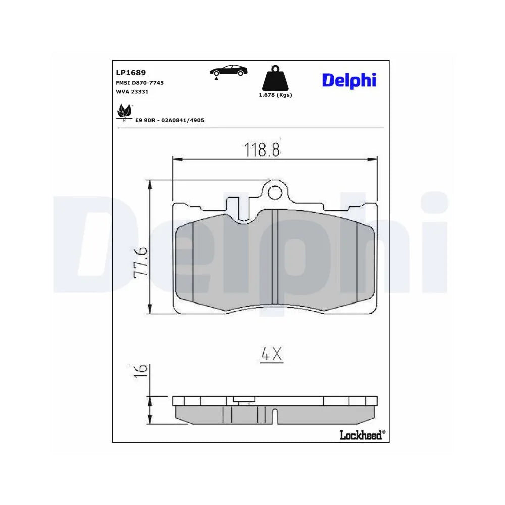 Placute Frana Delphi - LP1689