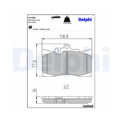 Placute Frana Delphi - LP1689