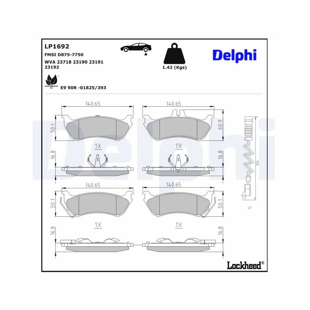 Placute Frana Delphi pentru Mercedes-Benz M Class - LP1692