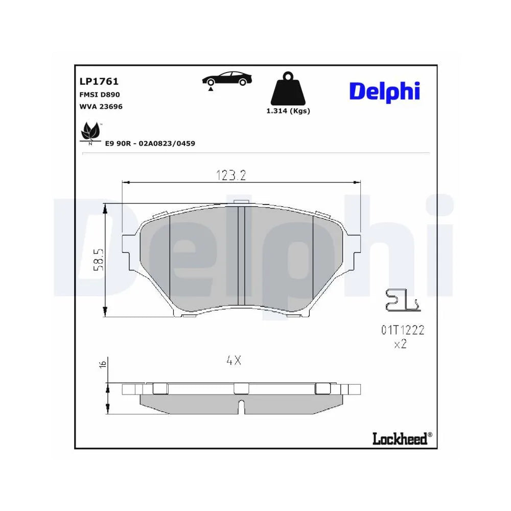 Placute Frana Delphi pentru Mazda Mx 5 - LP1761