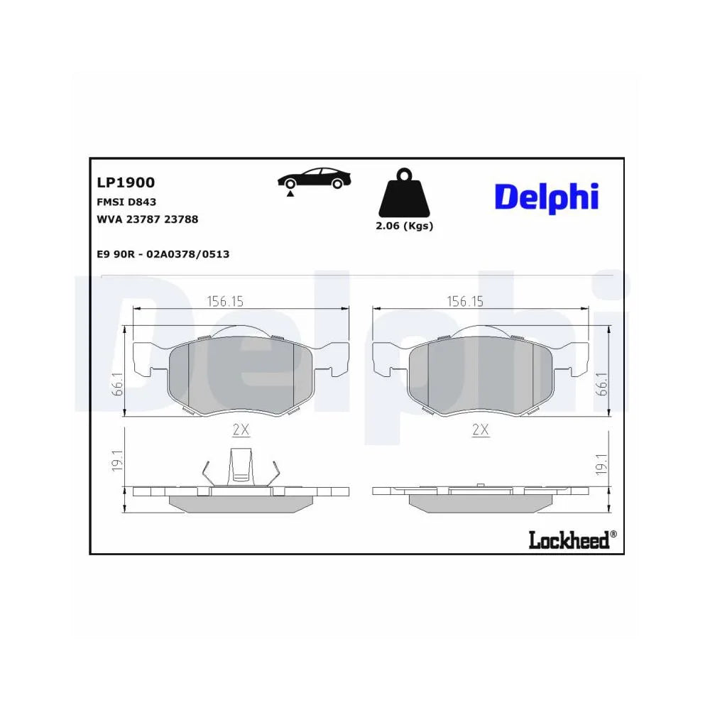 Placute Frana Delphi - LP1900