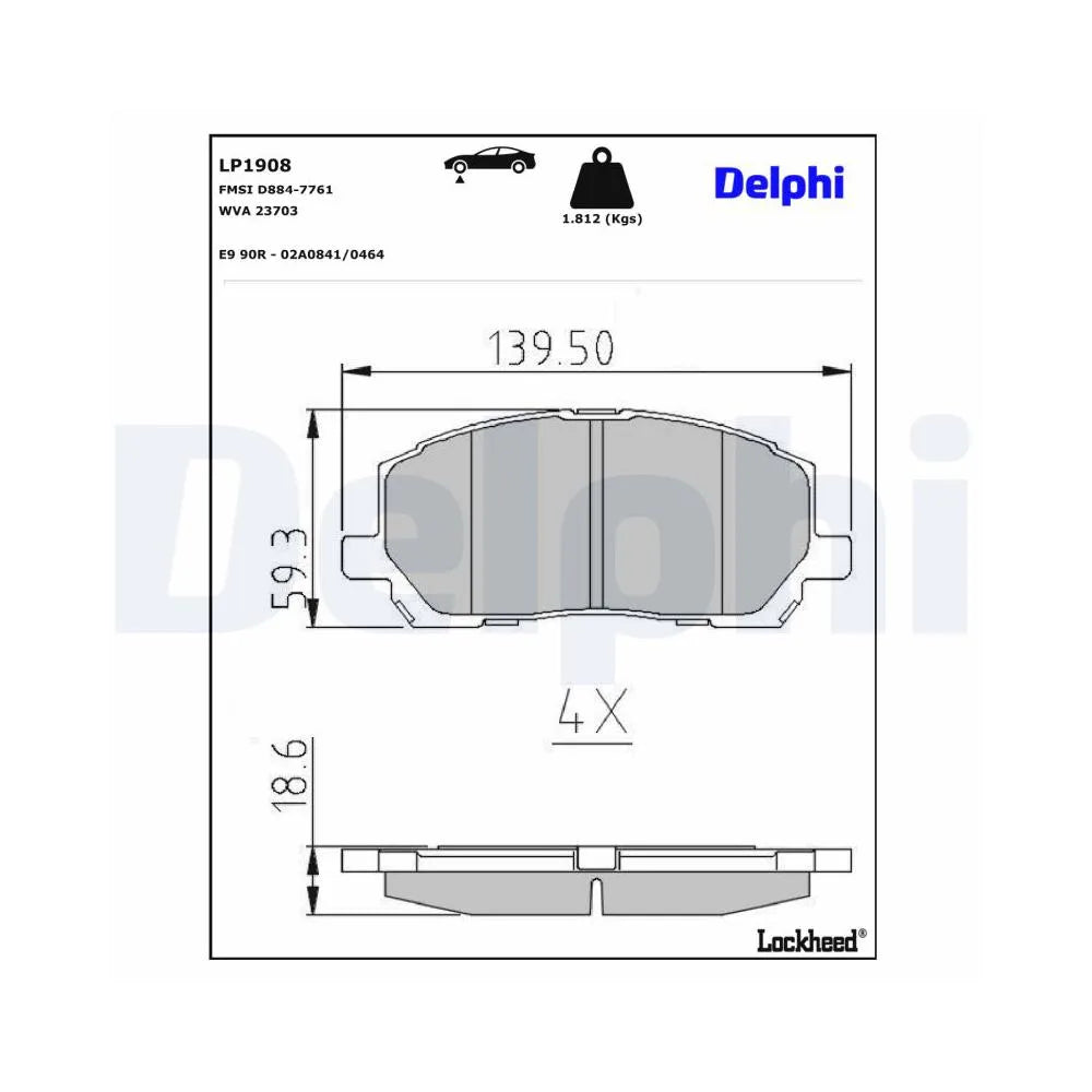 Placute Frana Delphi pentru Lexus Rx - LP1908