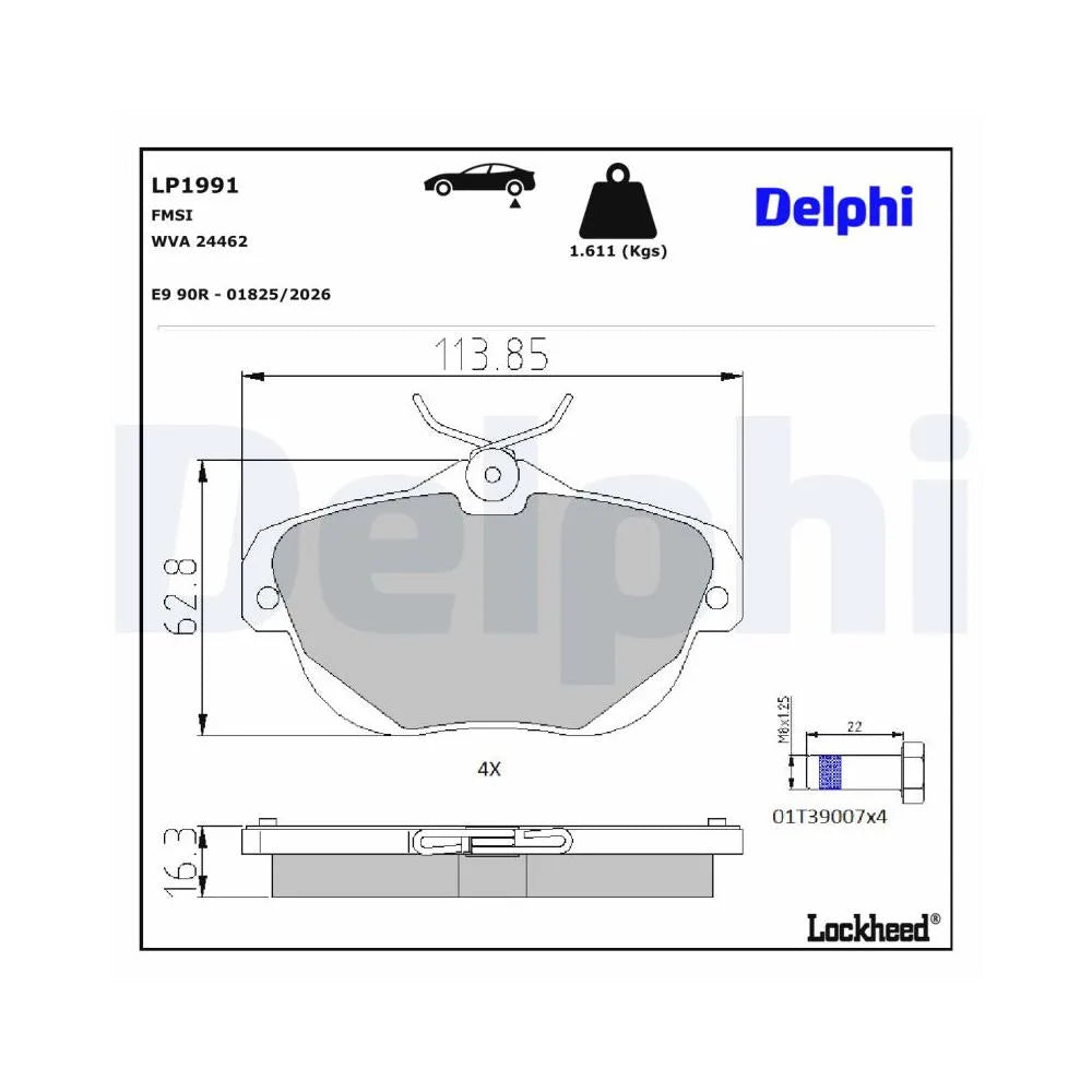 Placute Frana Delphi pentru Citroen C5/C6 - LP1991