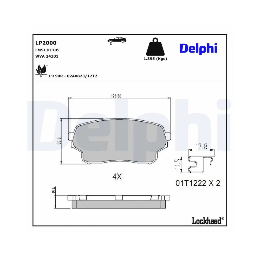 Placute Frana Delphi - LP2000