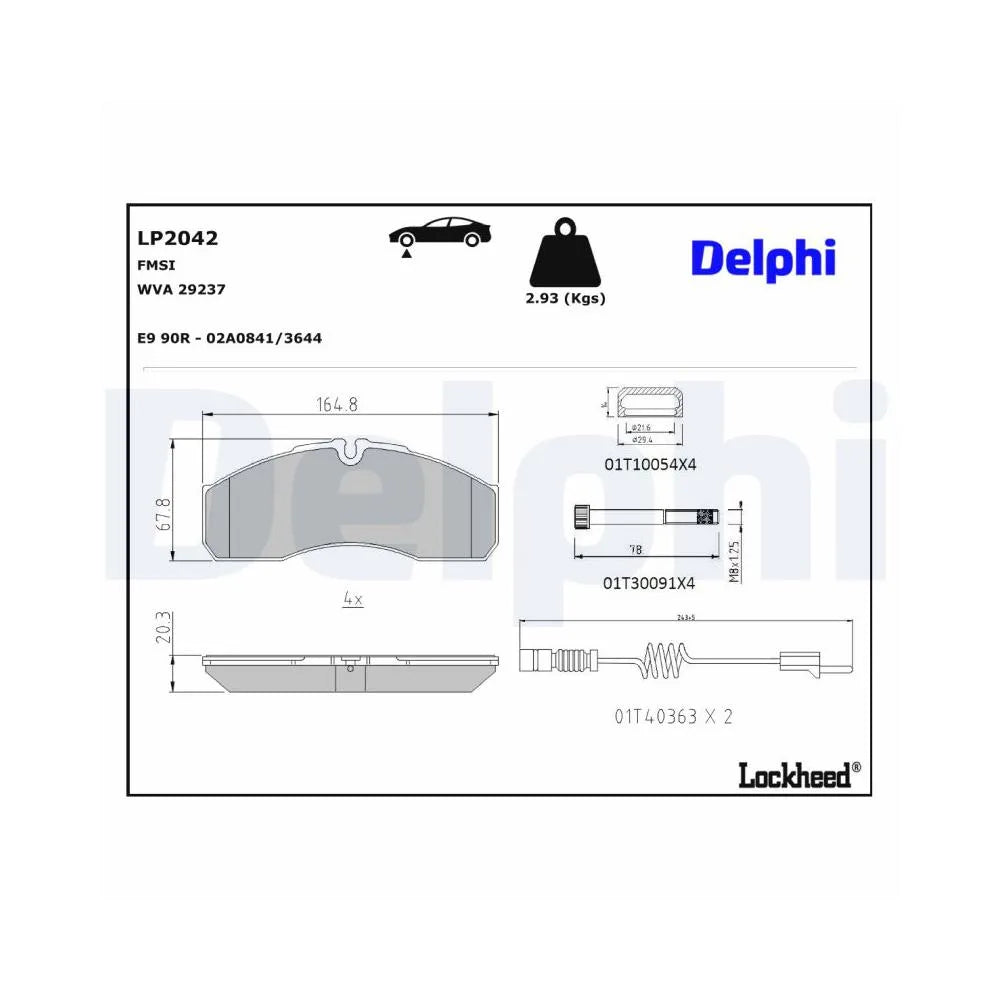 Placute Frana Delphi - LP2042