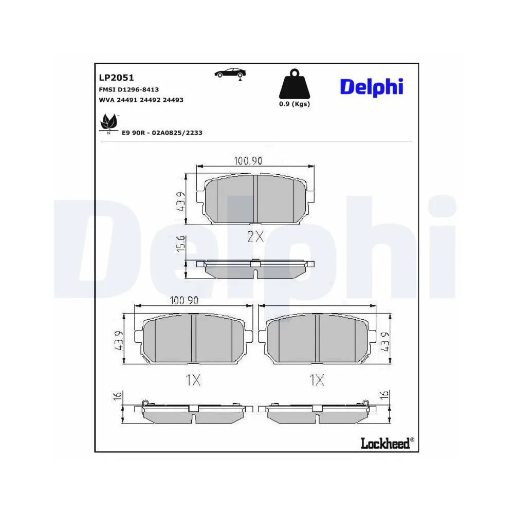 Placute Frana Delphi pentru Kia Carens - LP2051