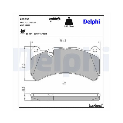Placute Frana Delphi pentru Maserati Gran Turismo/Grancabrio/Quattroporte, Mercedes-Benz Clk/Slk - LP2053