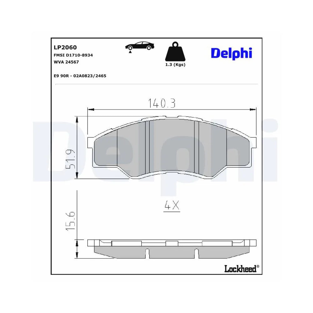 Placute Frana Delphi - LP2060