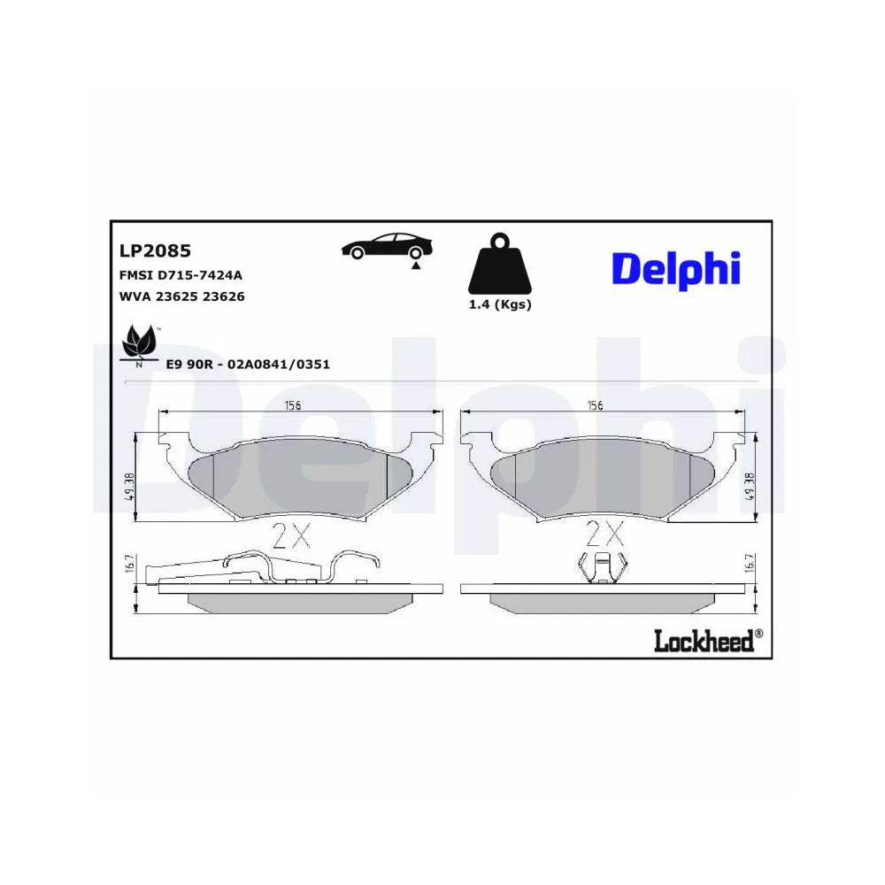 Placute Frana Delphi - LP2085
