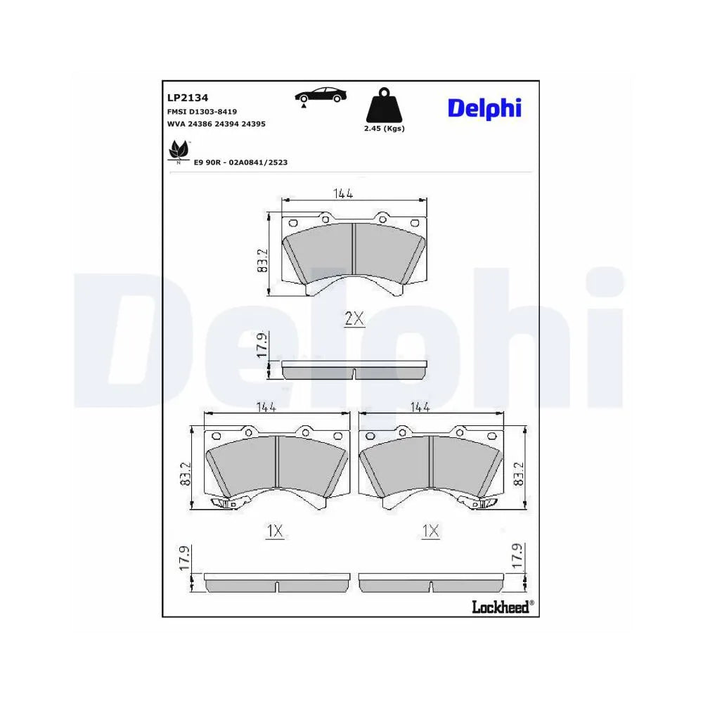 Placute Frana Delphi - LP2134