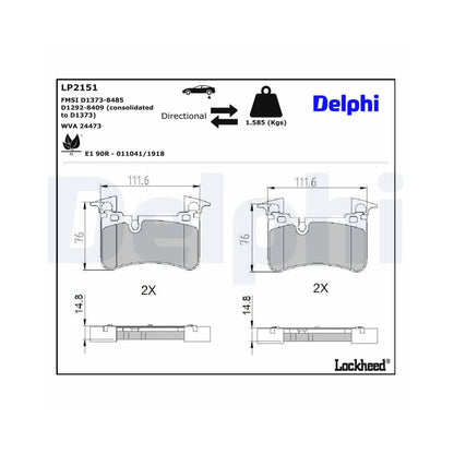 Placute Frana Delphi - LP2151