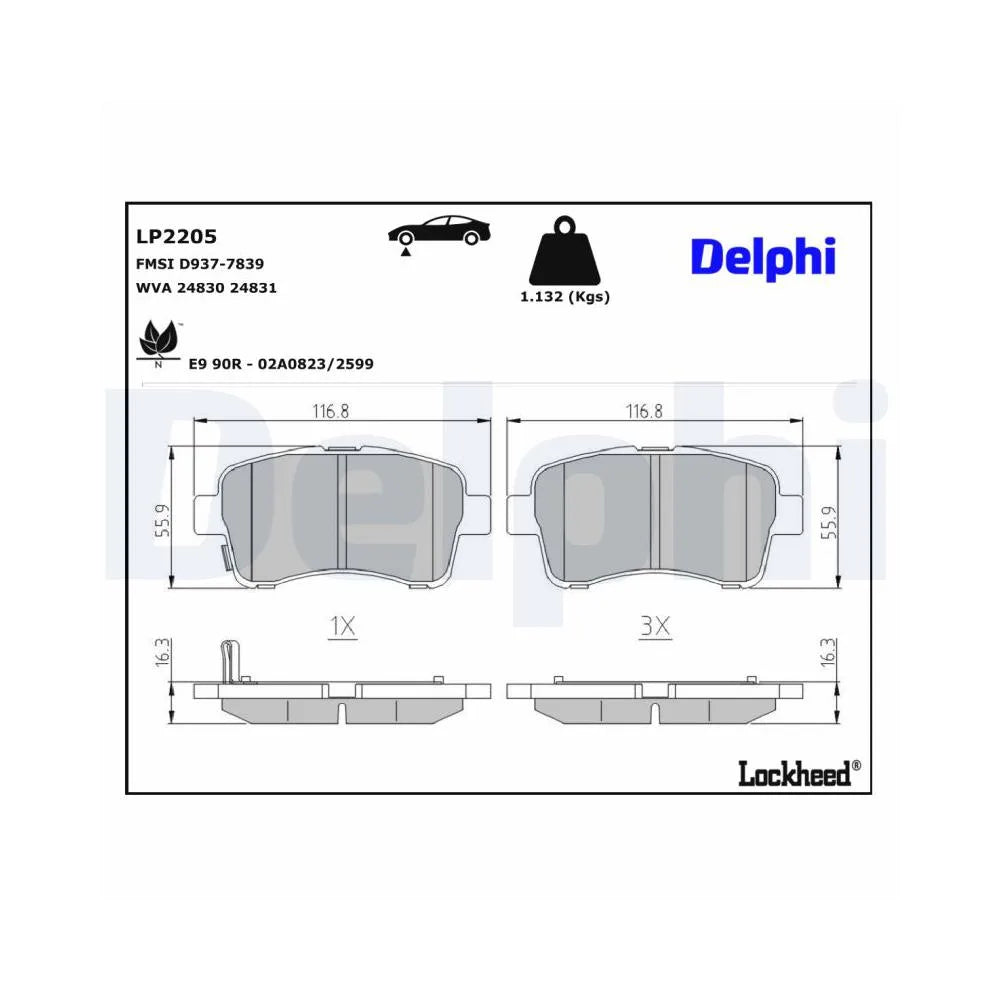 Placute Frana Delphi pentru Suzuki Liana - LP2205