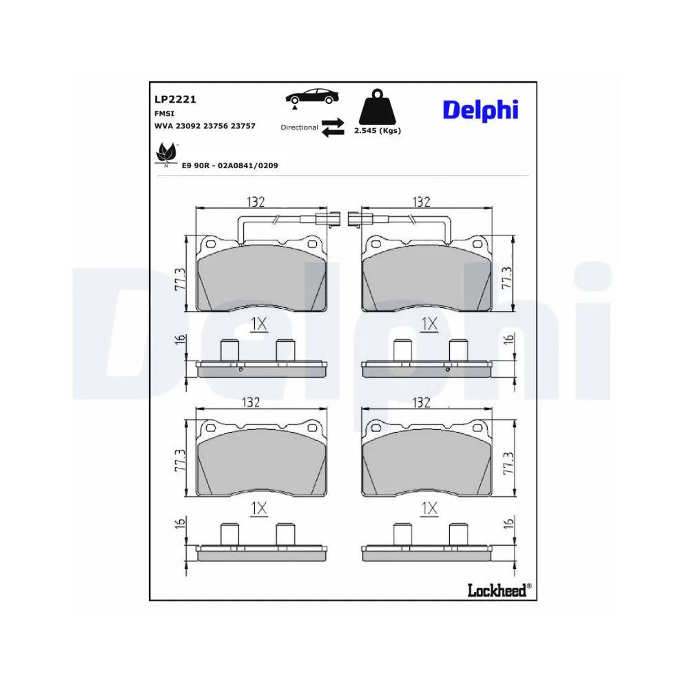 Placute Frana Delphi - LP2221