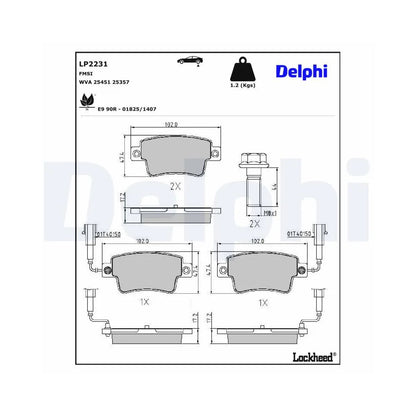 Placute Frana Delphi - LP2231
