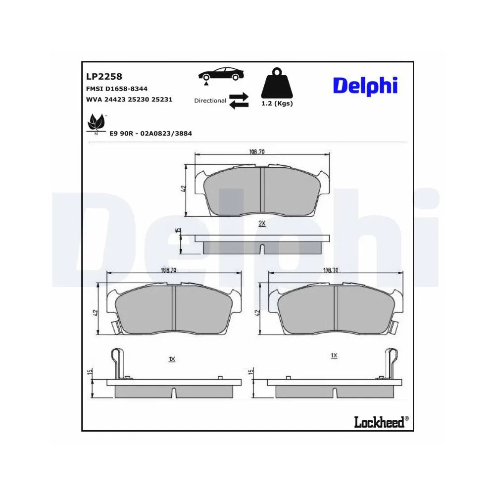 Placute Frana Delphi - LP2258