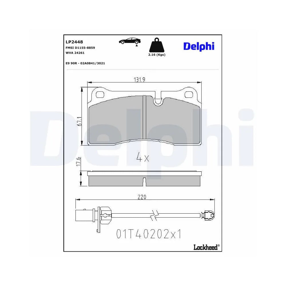 Placute Frana Delphi pentru Audi Q7/R8 - LP2448
