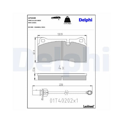 Placute Frana Delphi pentru Audi Q7/R8 - LP2448