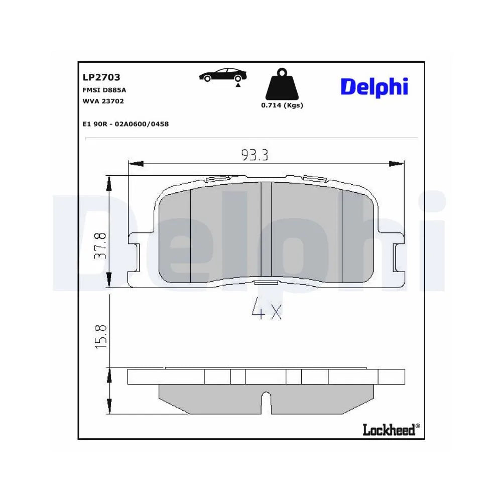 Placute Frana Delphi pentru Toyota Camry - LP2703