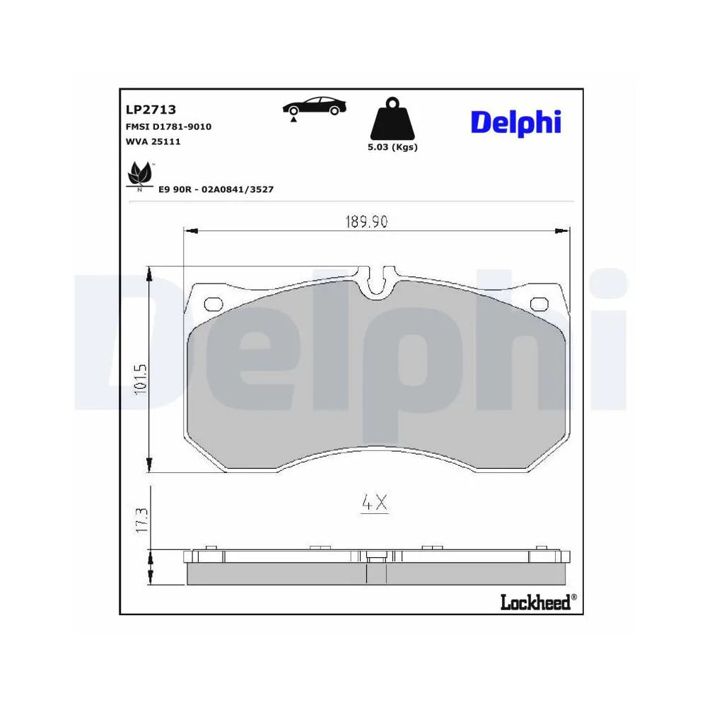 Placute Frana Delphi pentru Audi A4/A5/A6/A7/A8 - LP2713