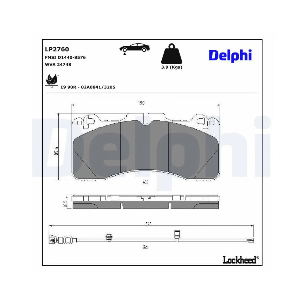 Placute Frana Delphi pentru Lexus Gs/Ls/Rc - LP2760