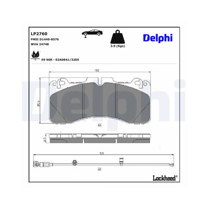 Placute Frana Delphi pentru Lexus Gs/Ls/Rc - LP2760