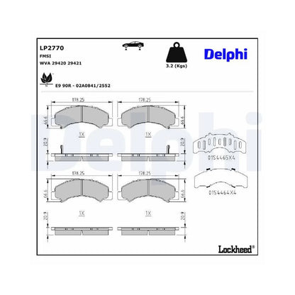 Placute Frana Delphi pentru Isuzu Elf/Forward F/Grafter/N - LP2770