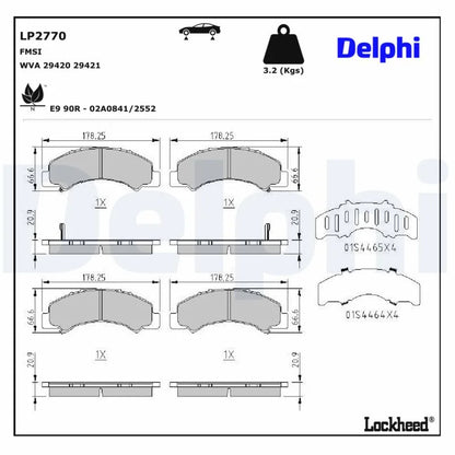 Placute Frana Delphi pentru Isuzu Elf/Forward F/Grafter/N - LP2770