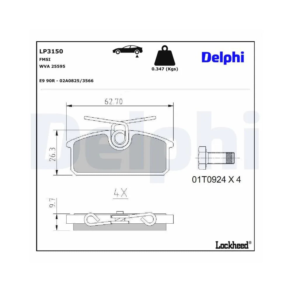 Placute Frana Delphi pentru Renault Twizy - LP3150