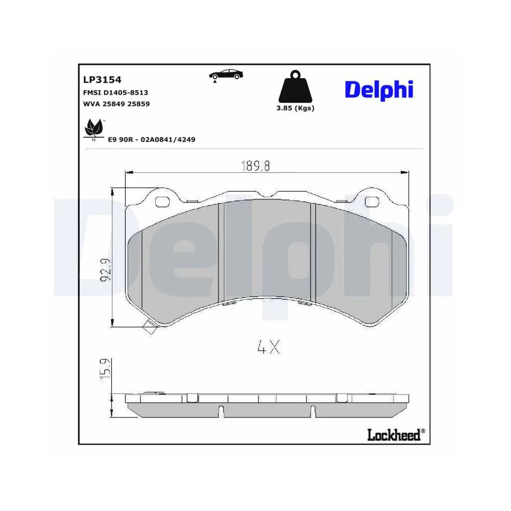 Placute Frana Delphi - LP3154