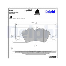 Placute Frana Delphi pentru Porsche 718 Boxster/718 Cayman/911/911 Targa/Boxster - LP3177