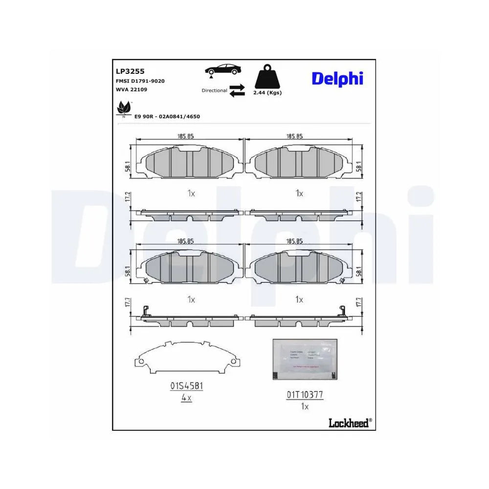 Placute Frana Delphi pentru Ford Usa Mustang Convertible/Mustang Cupe - LP3255