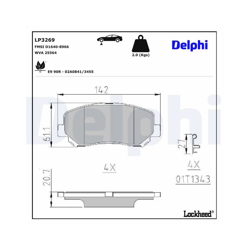 Placute Frana Delphi pentru Jeep Cherokee - LP3269