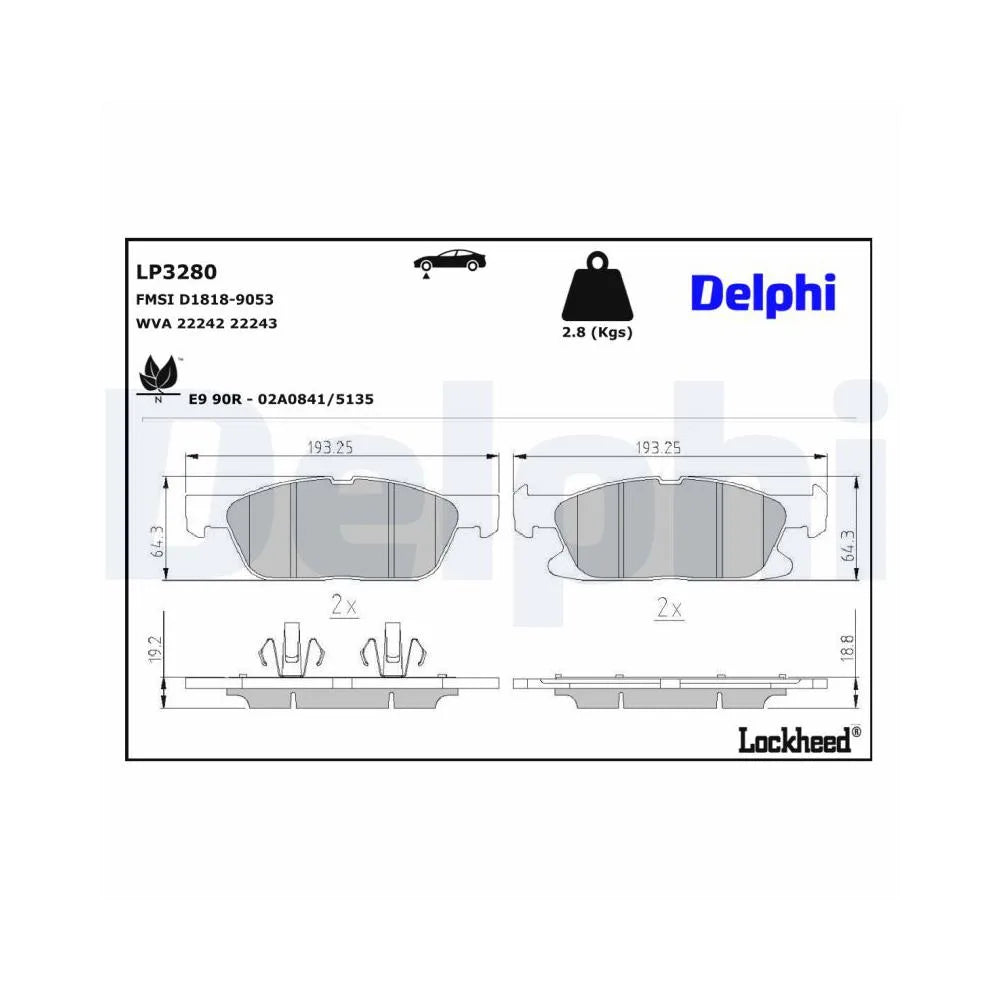 Placute Frana Delphi - LP3280