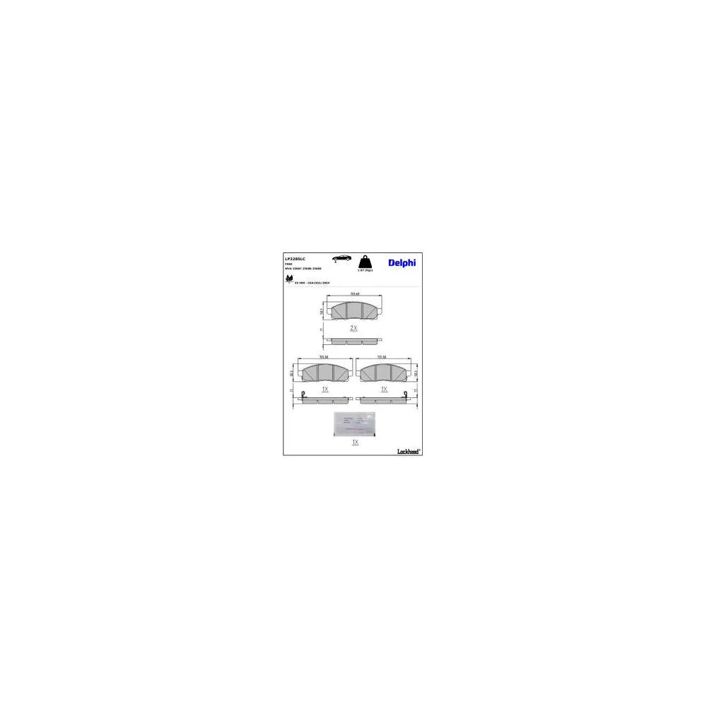 Placute Frana Delphi - LP3285LC