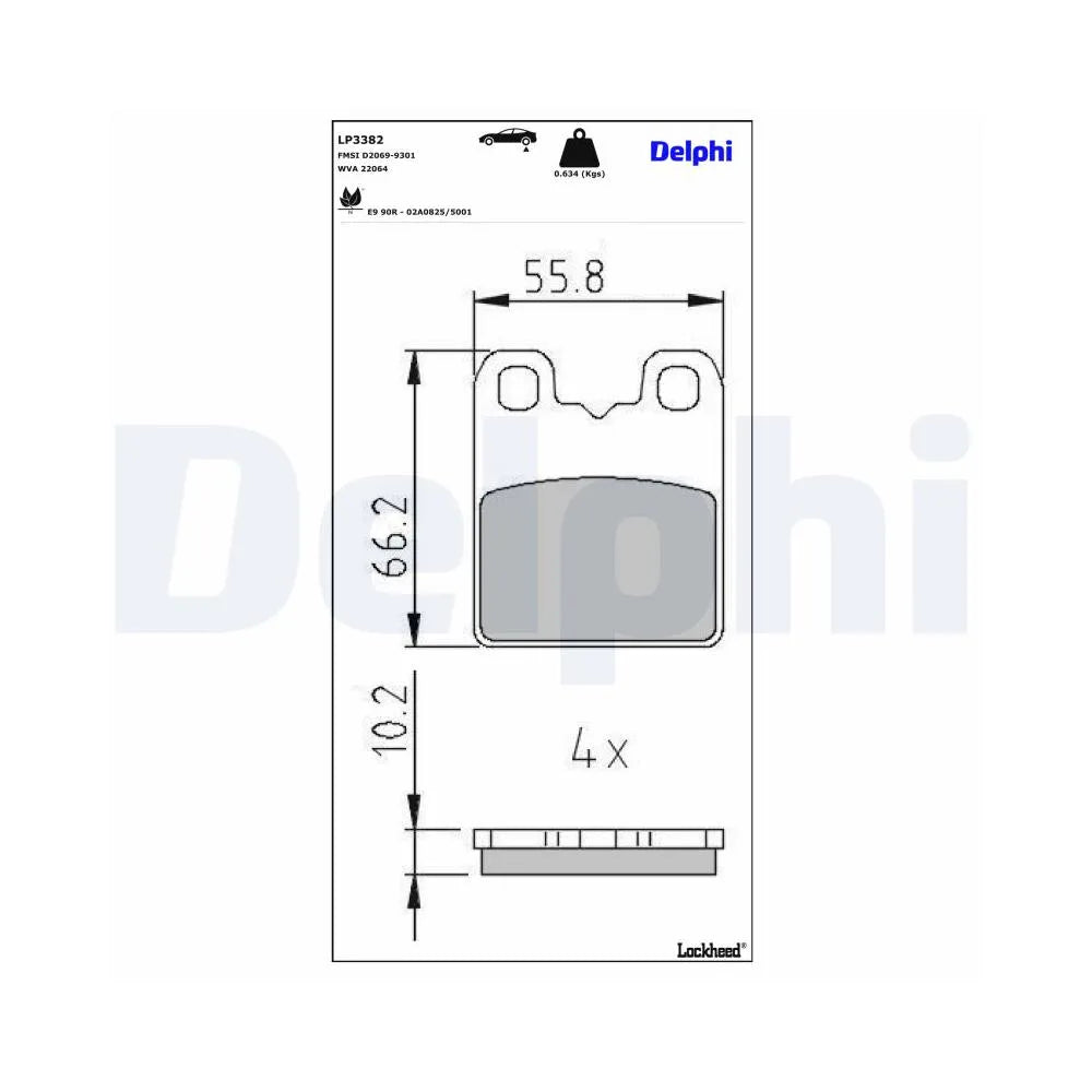Placute Frana Delphi 0.56 kg - LP3382