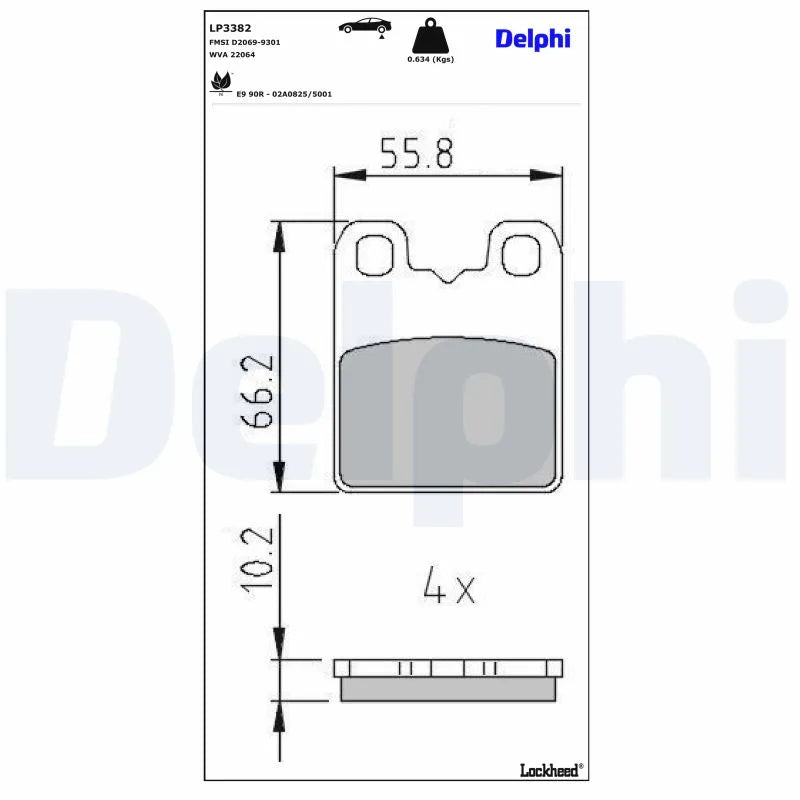 Placute Frana Delphi 0.56 kg - LP3382
