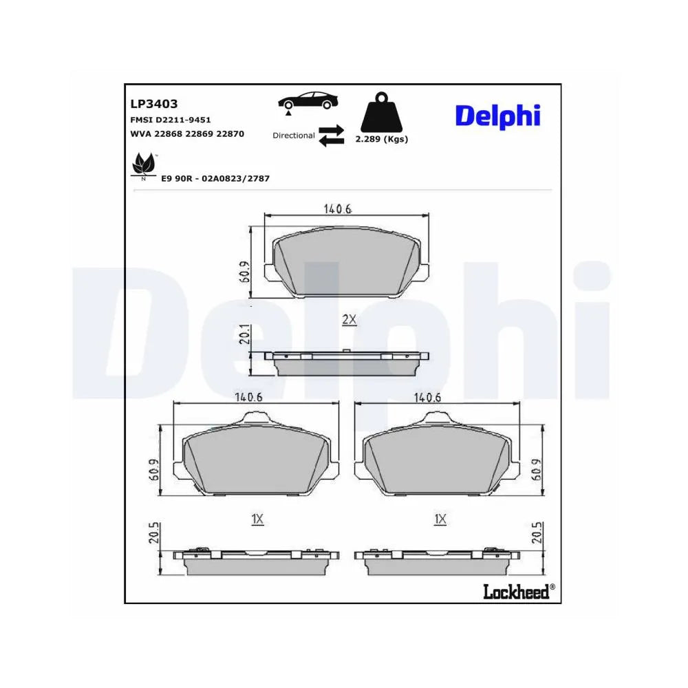 Placute Frana Delphi - LP3403