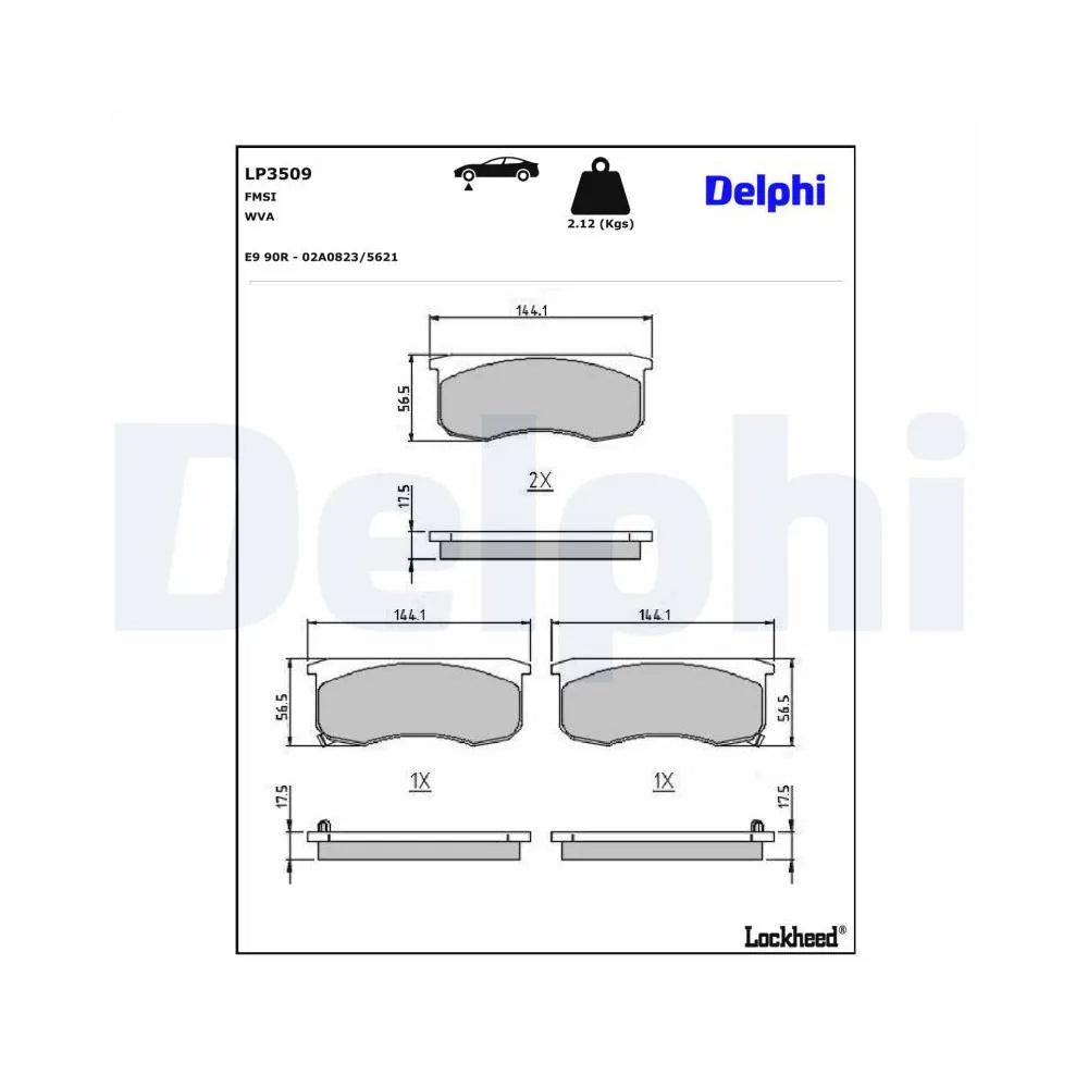 Placute Frana Delphi pentru Uaz Hunter/Patriot - LP3509