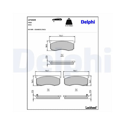 Placute Frana Delphi pentru Uaz Hunter/Patriot - LP3509