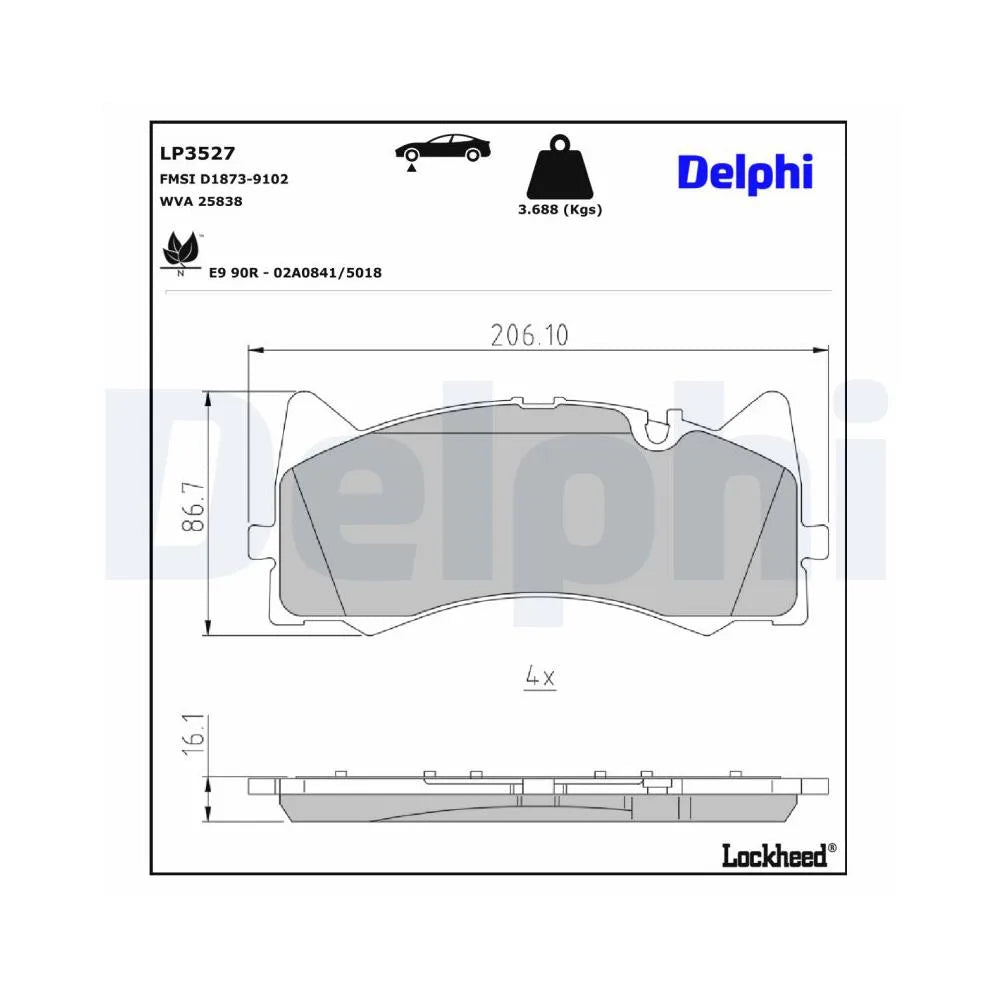 Placute Frana Delphi - LP3527