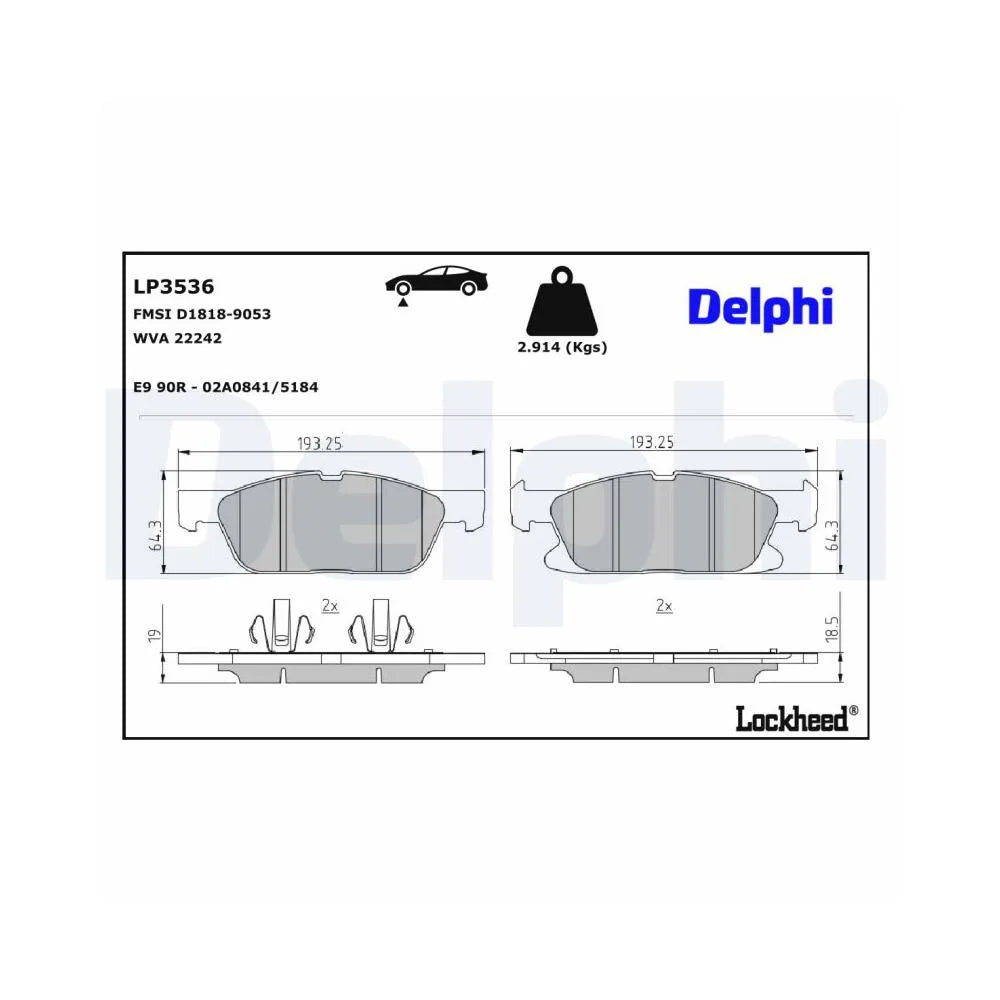 Placute Frana Delphi - LP3536