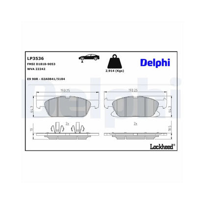 Placute Frana Delphi - LP3536