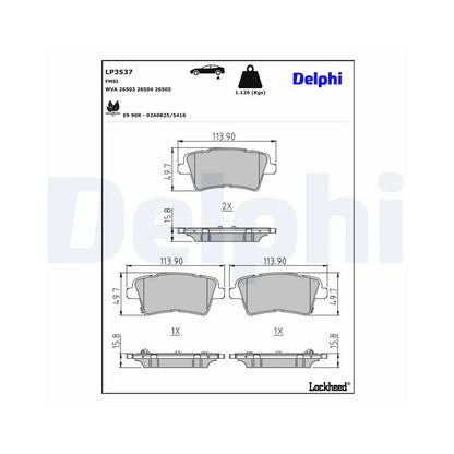 Placute Frana Delphi - LP3537